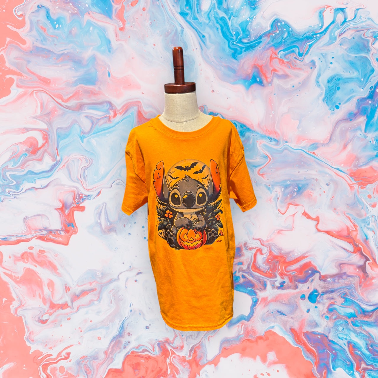 Printed Youth T-shirt (Stitch Haloween)