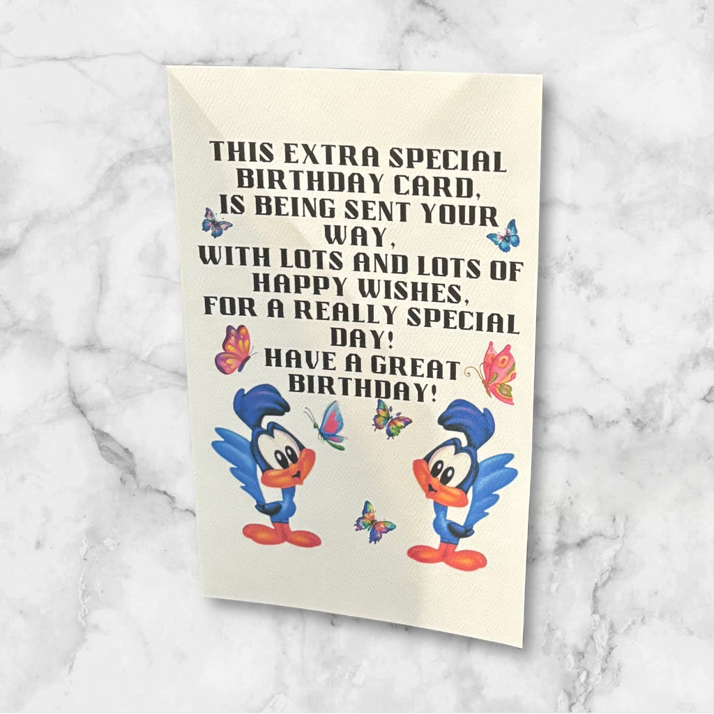 Printed Birthday Card (Roadrunner)