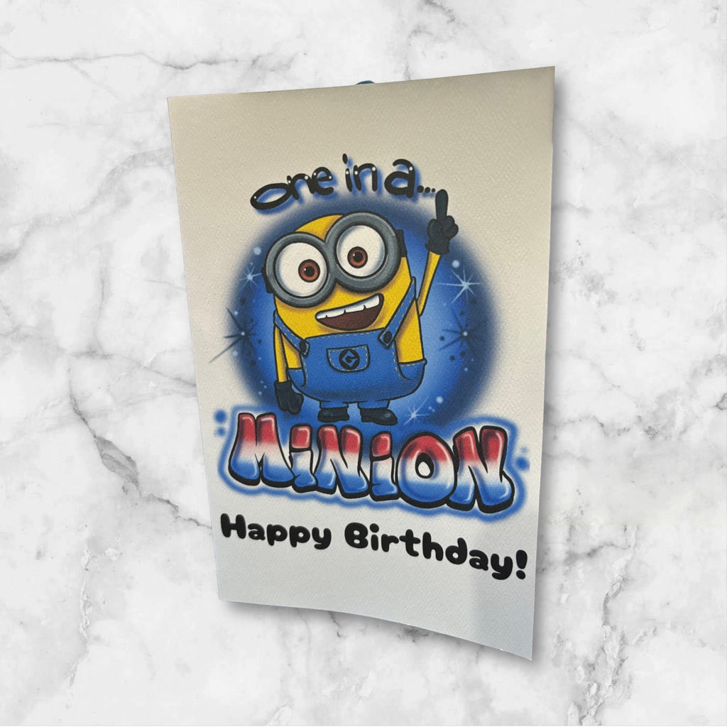 Printed Birthday Card (Minion)