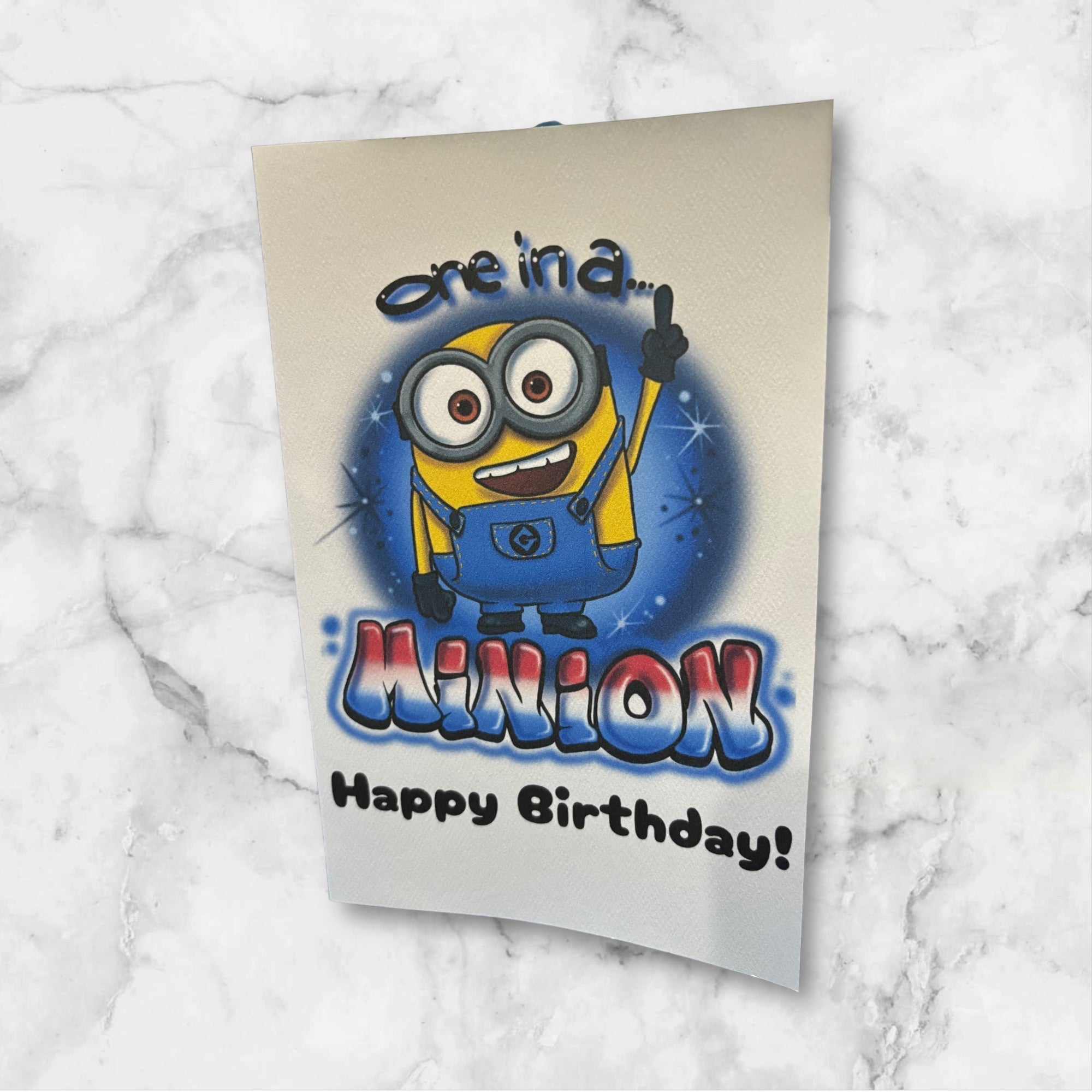 Printed Birthday Card (Minion)