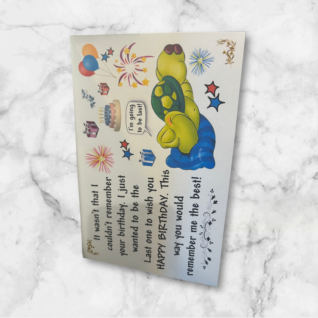 Printed Birthday Card (Turtle)