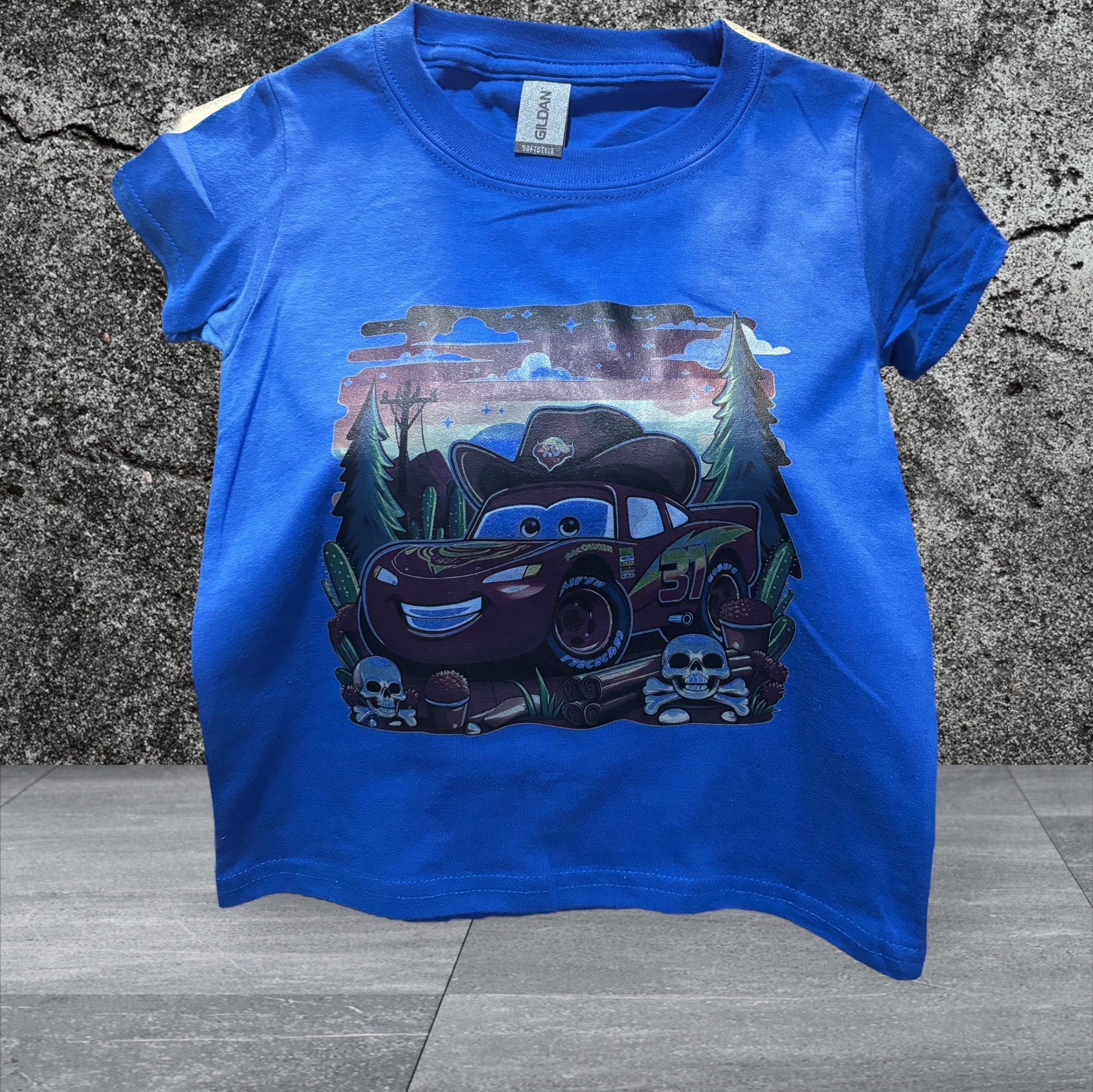 Youth Printed Gildan T-shirt (Car)