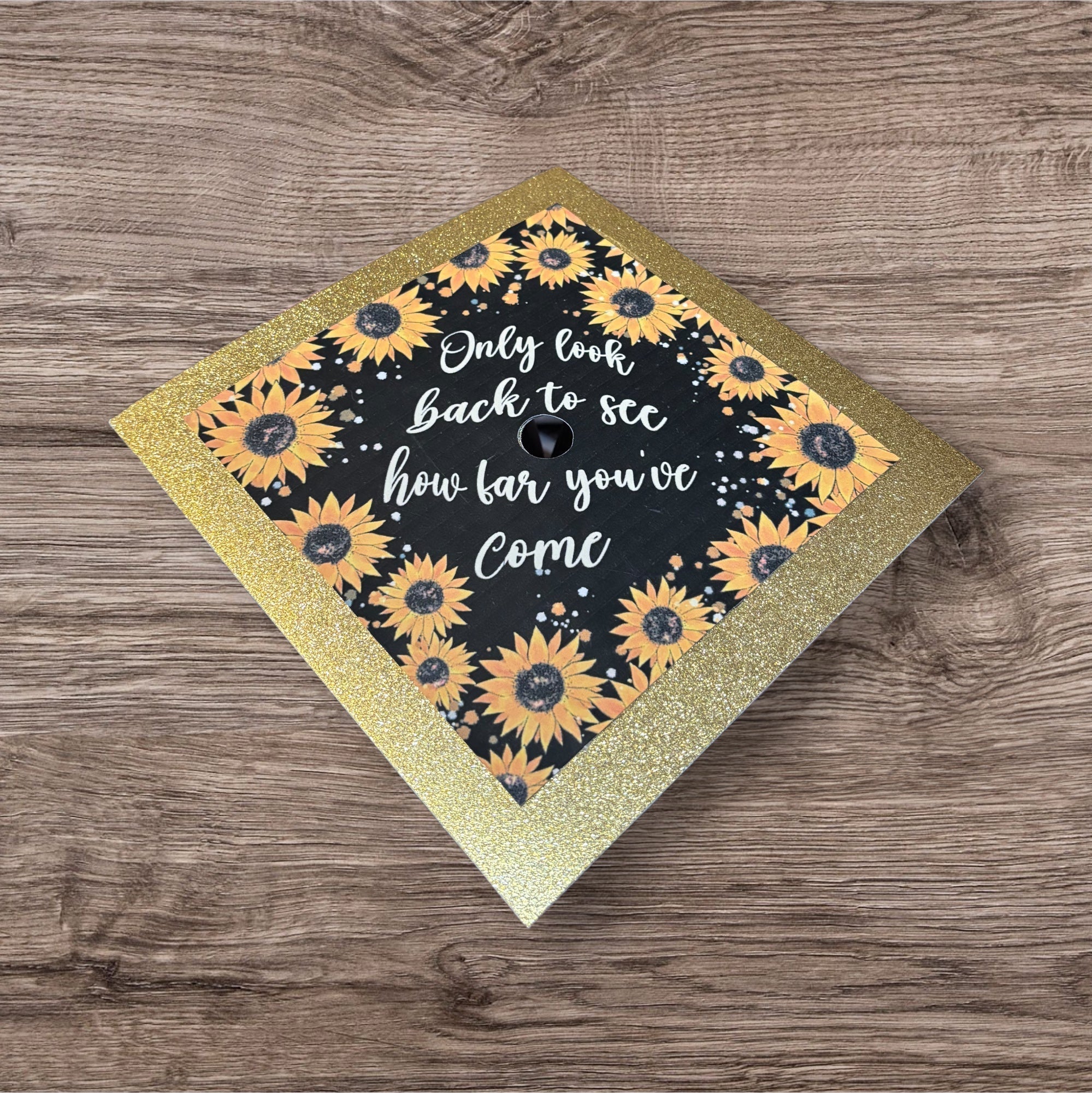 Printed Graduation Hat Topper (Sunflower)
