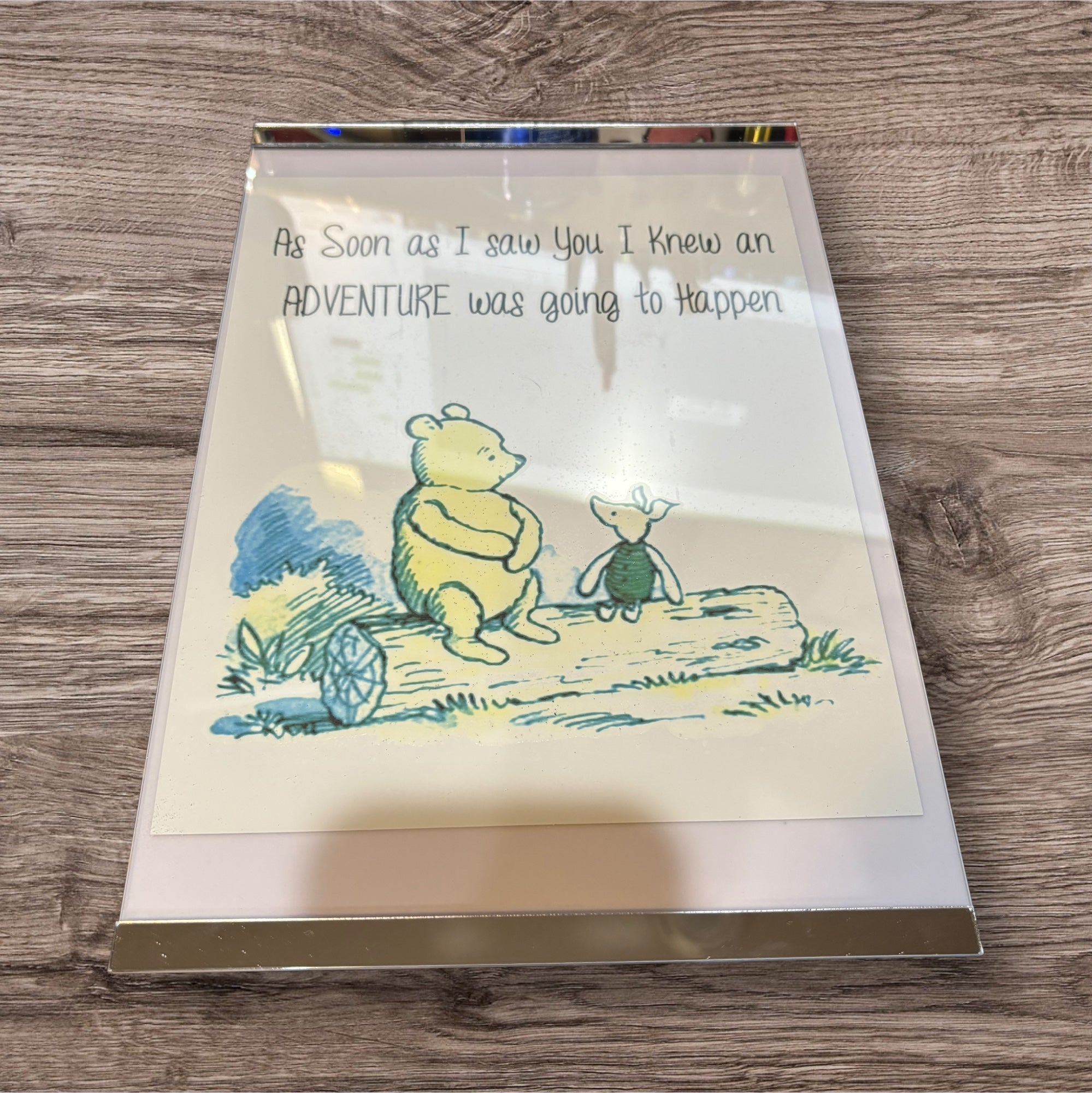 Printed Sign in a Frame (Pooh)