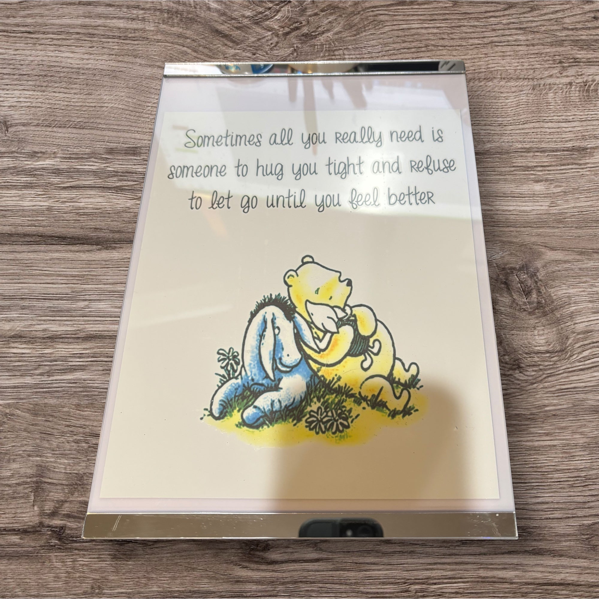 Printed Sign in a Frame (Pooh)