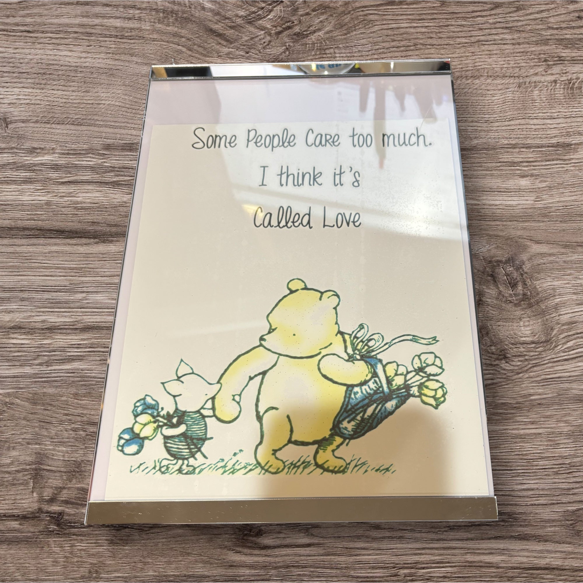 Printed Sign in a Frame (Pooh)