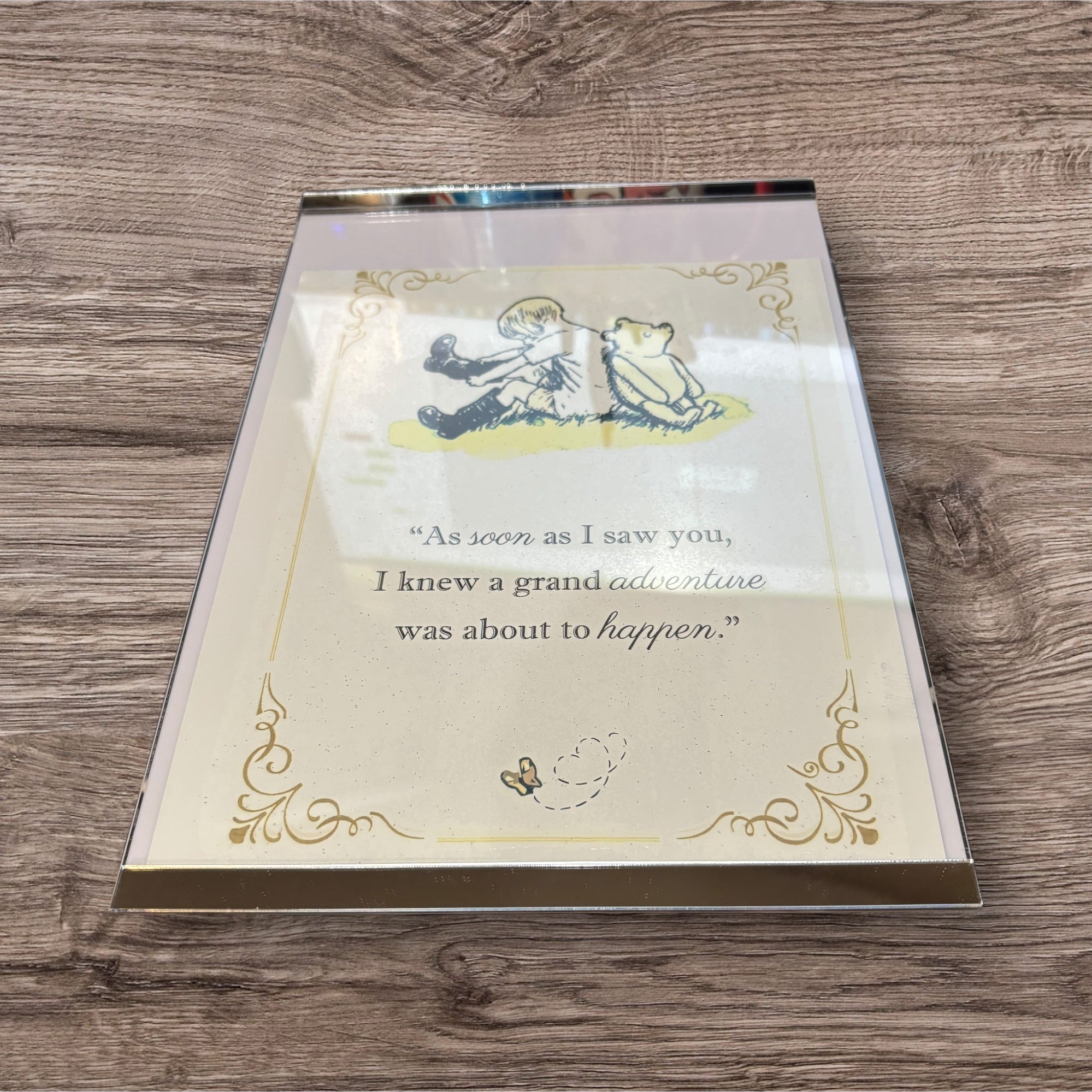Printed Sign in a Frame (Pooh)