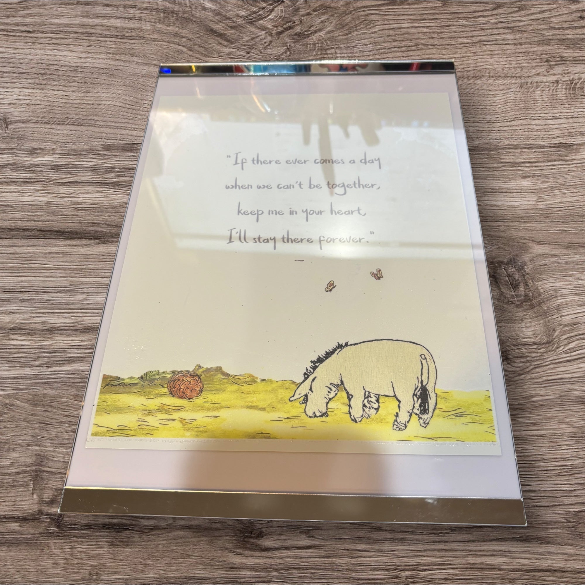 Printed Sign in a Frame (Pooh)