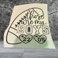 Vinyl decal football