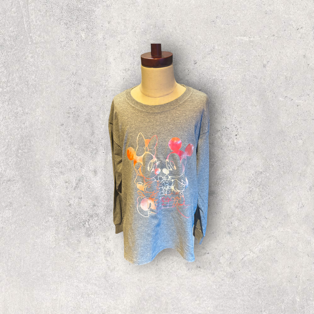 Printed Youth Jerzees Long Sleeve T-shirt (Mickey)