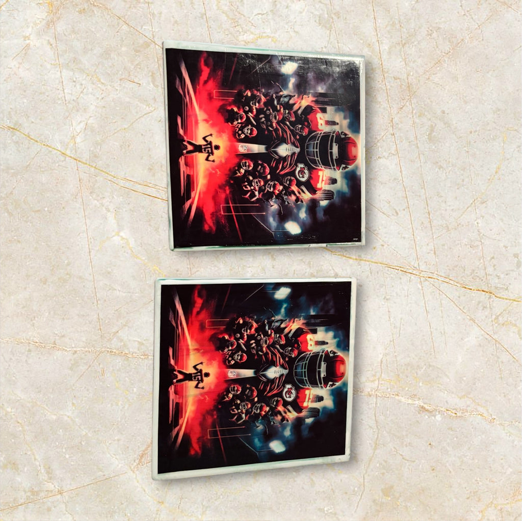 Printed Square Coaster Set of Two (KC)