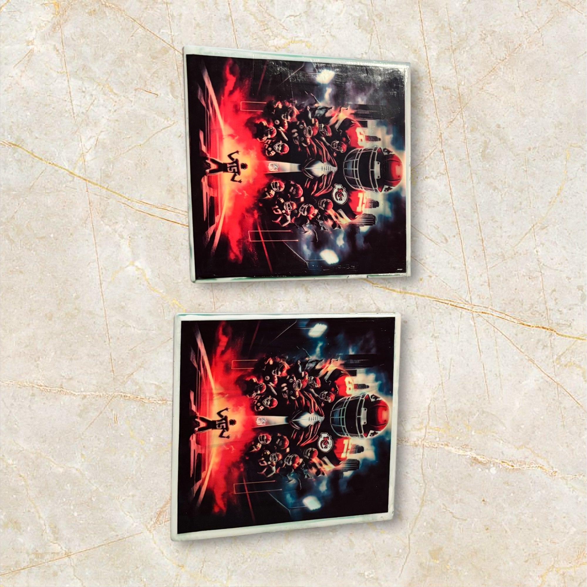 Printed Square Coaster Set of Two (KC)