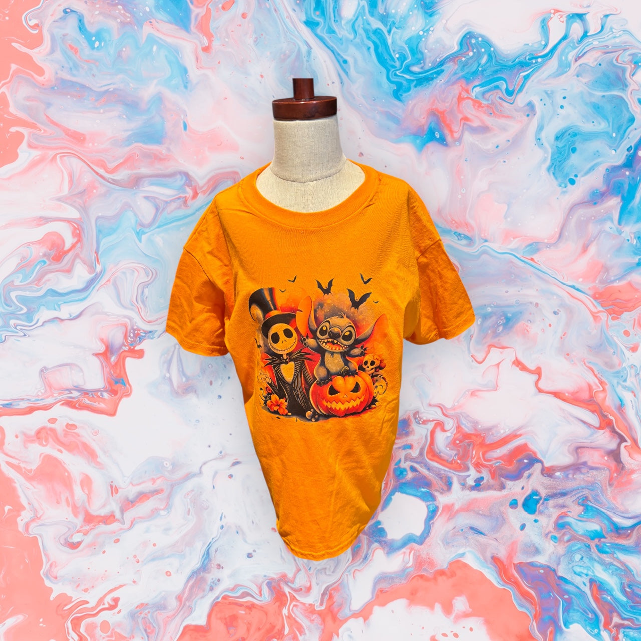 Printed Youth T-shirt (Stitch Halloween)