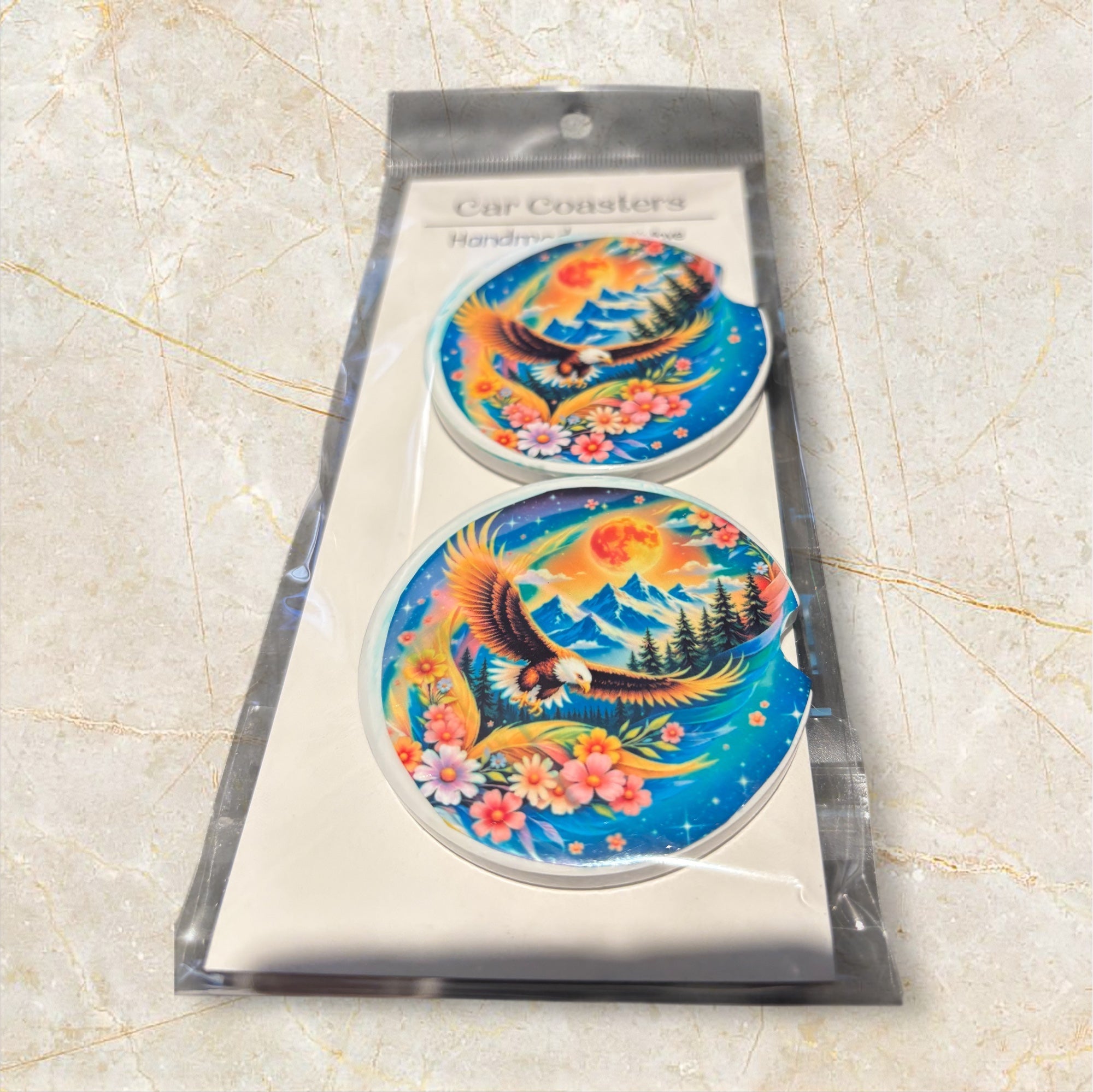 Printed Car Coaster Set (Eagle)