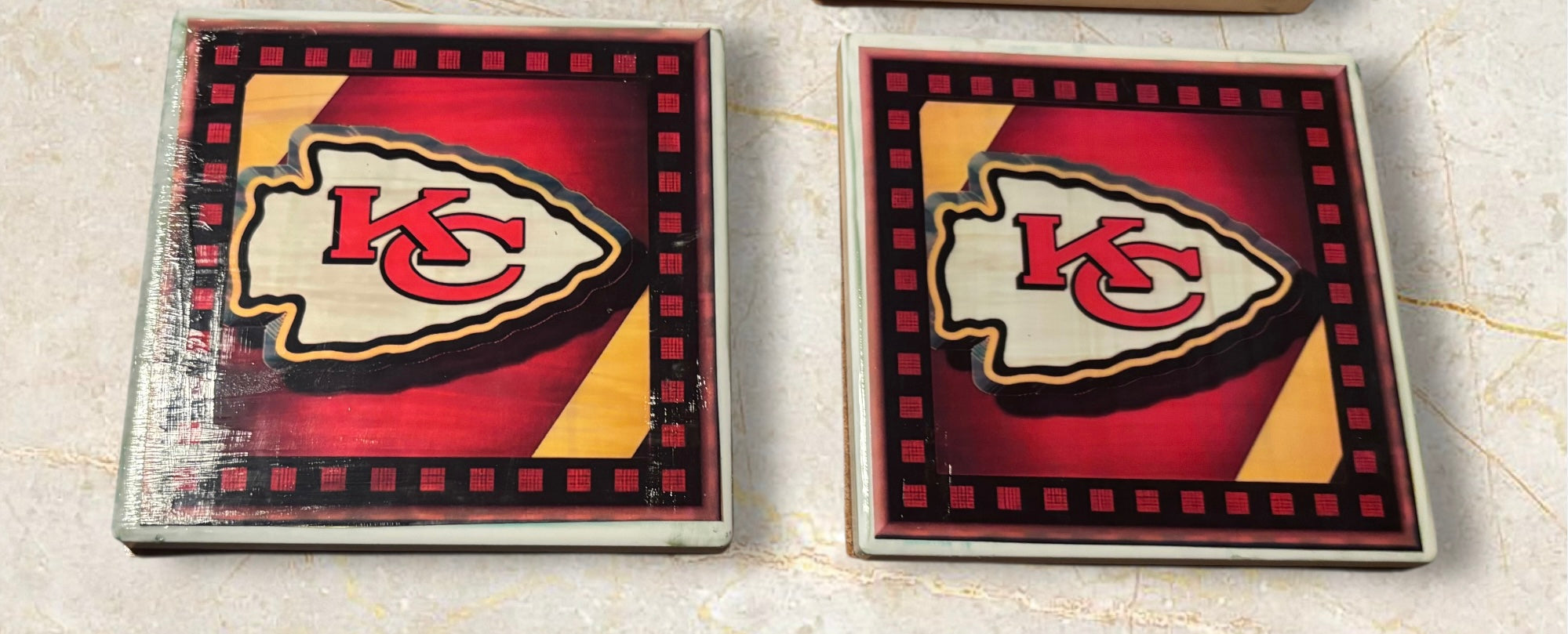 Printed Square Coaster Set of Two (KC)