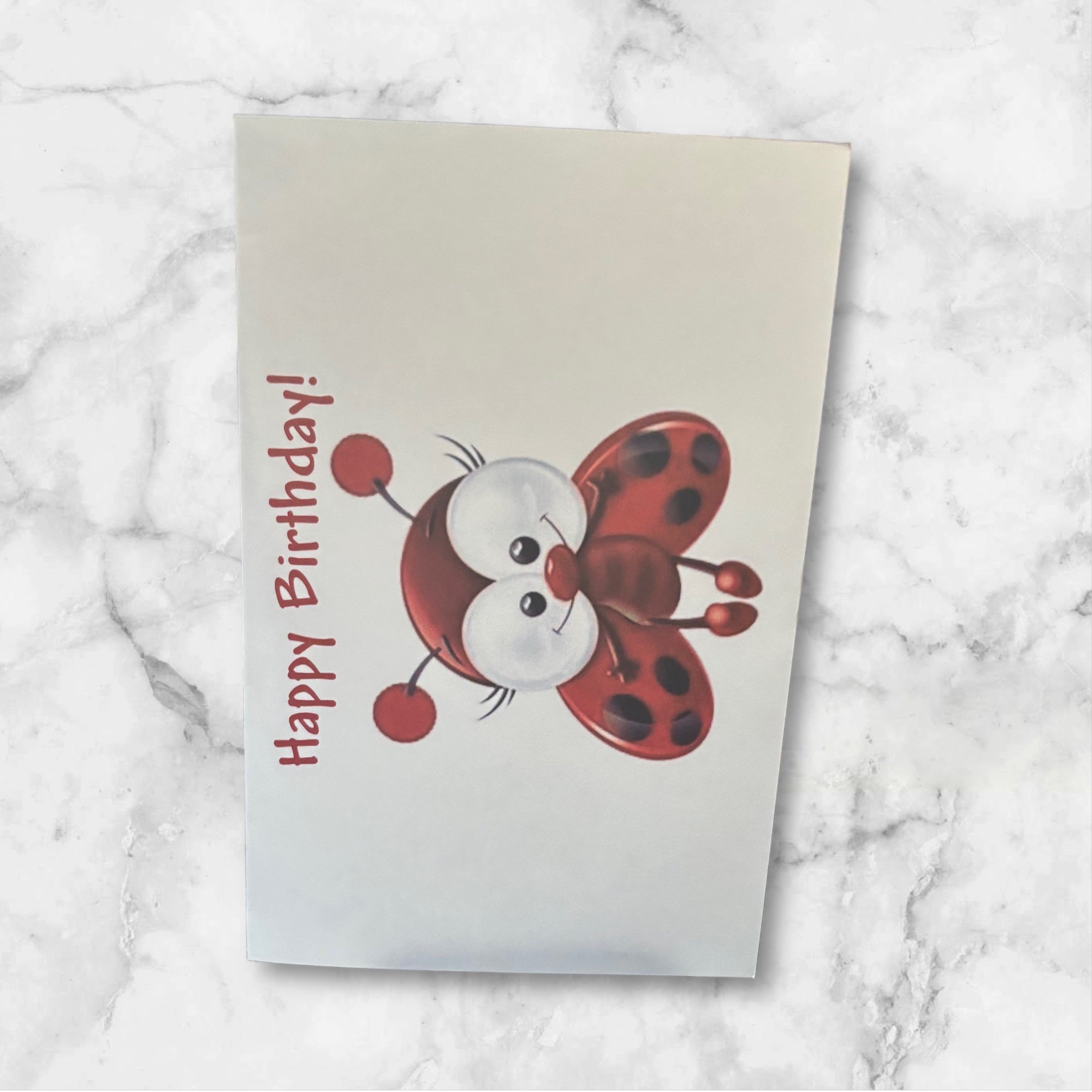 Printed Birthday Card (Ladybug)