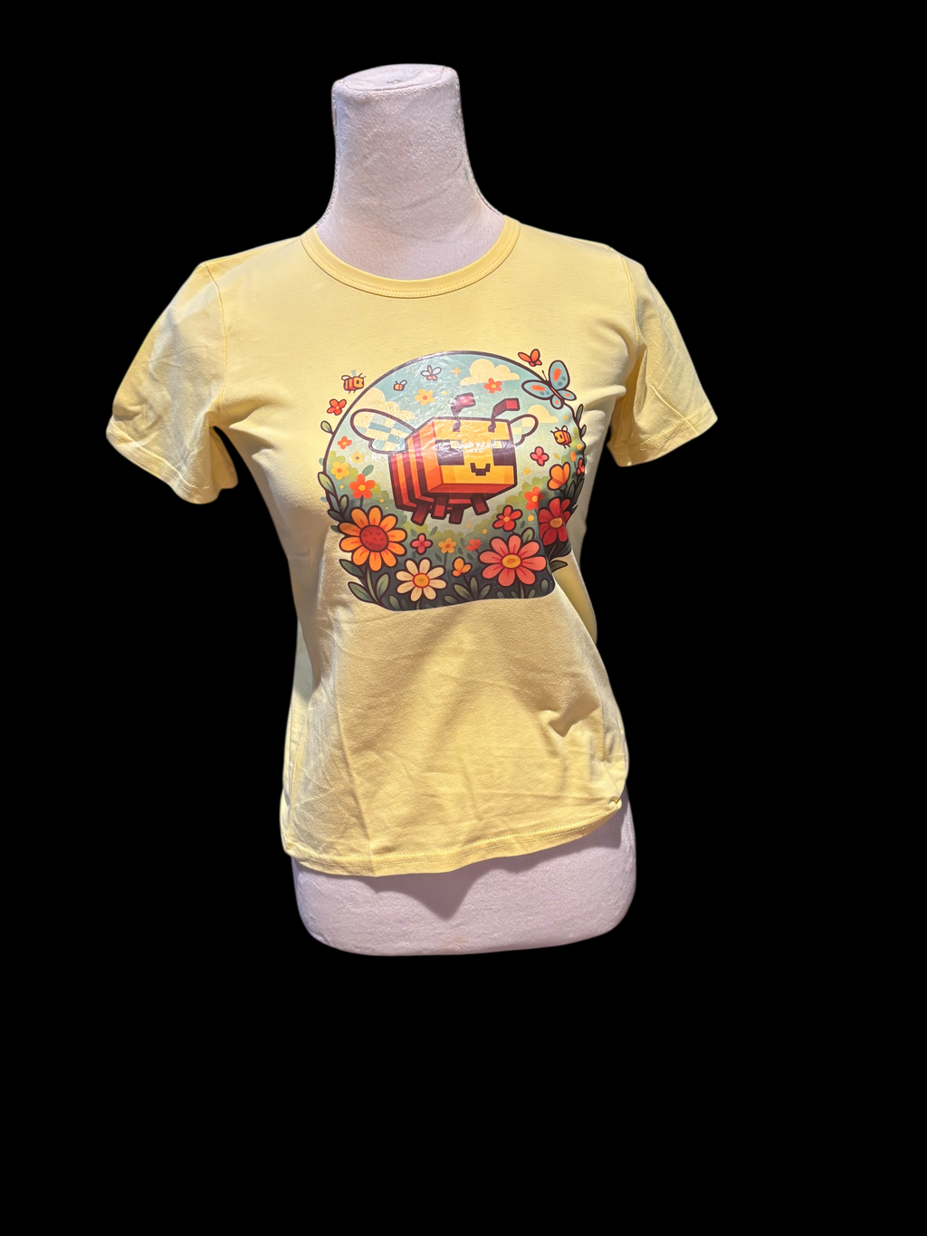 Printed Youth T-shirt (Minecraft Bee)