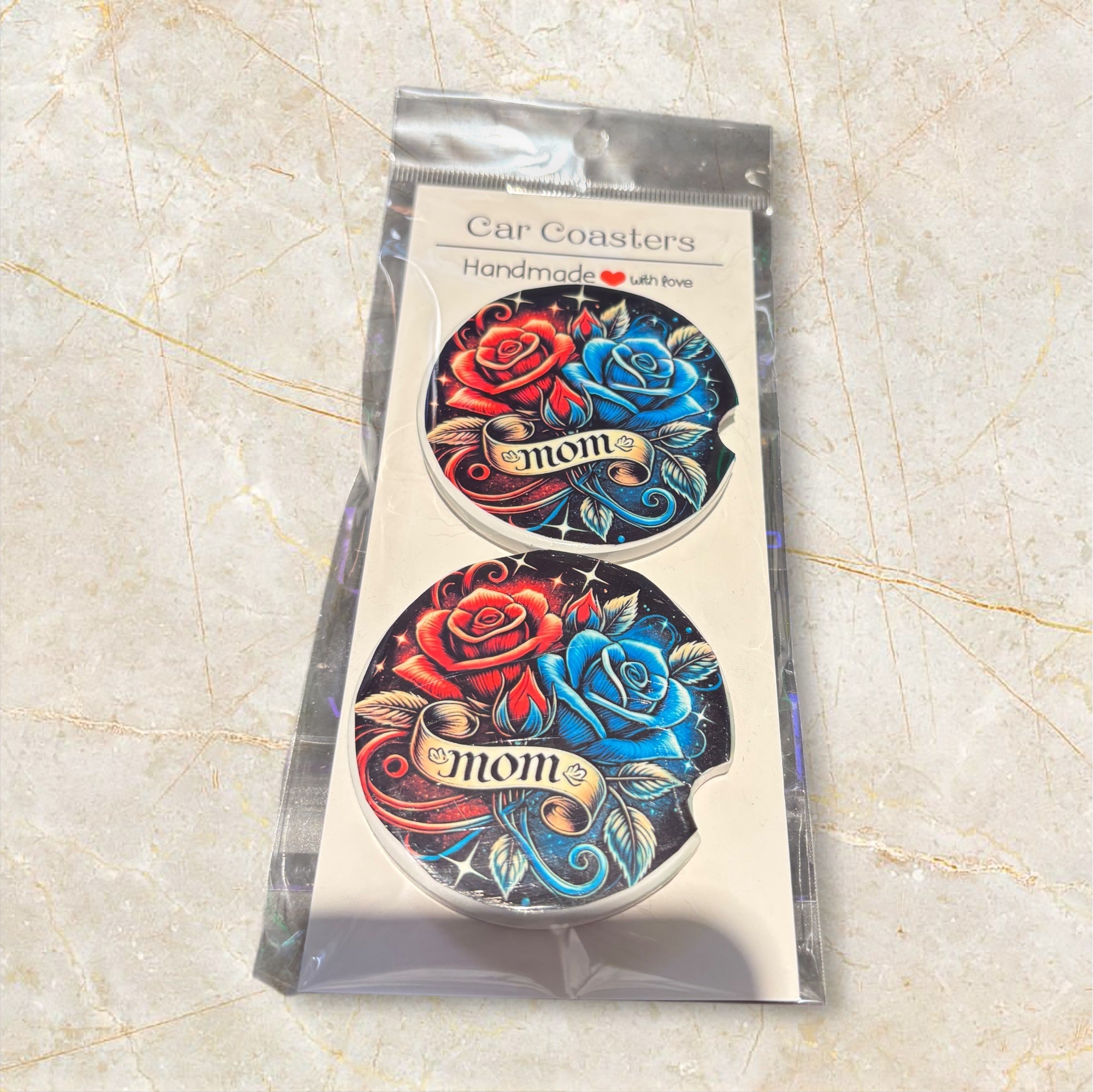 Printed Car Coaster Set (Mom)