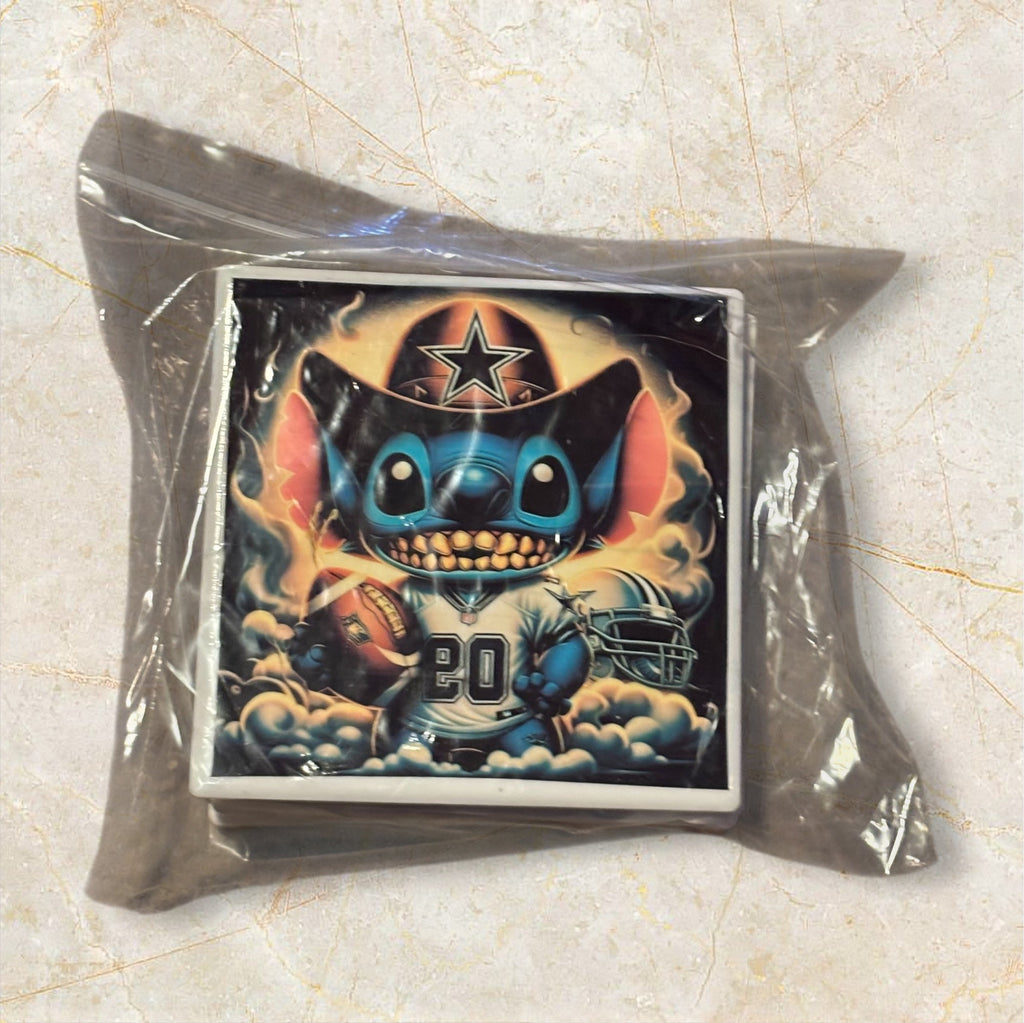 Printed Square Coaster Set of four (Stitch)