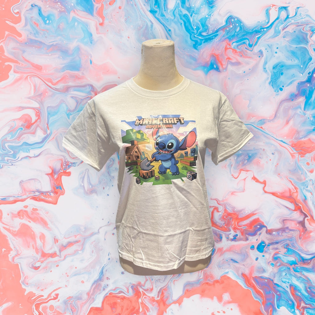 Printed Youth T-shirt (Minecraft Stitch)